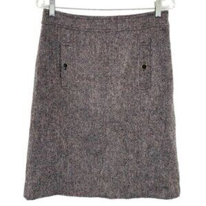 Talbots Shetland Wool Blend A Line Midi Skirt